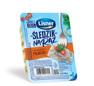 LISNER ŚLEDZIK NA RAZ PIKANTNY 100G