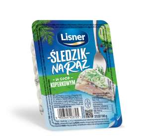 LISNER ŚLEDZIK NA RAZ W SOSIE KOPERKOWYM 100G