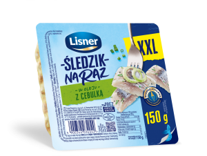 LISNER ŚLEDZIK NA RAZ Z CEBULKĄ XXL 150G