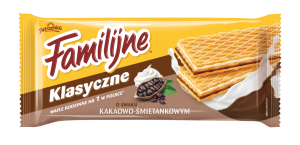 JUTRZENKA WAFLE FAMILIJNE KAKAO-ŚMIETAKOWE 180G