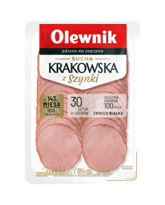 OLEWNIK KIEŁBASA KRAKOWSKA SUCHA Z SZYNKI PLASTRY 80G
