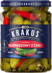 KRAKUS OGÓRKI KORNISZONE Z CHILI 500G
