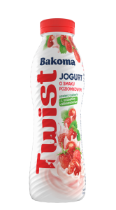 BAKOMA JOGURT TWIST POZIOMKA 370G/6SZT