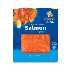 FISHER KING ŁOSOŚ WĘDZONY PLASTRY 100G