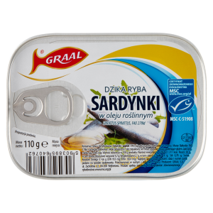 GRAAL SARDYNKI W OLEJU 110G