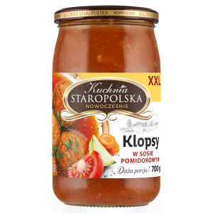 KUCHNIA STAROPOLSKA KLOPSIKI W SOSIE POMIDOROWYM 700G