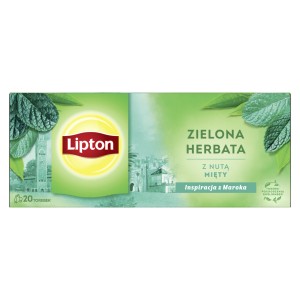 LIPTON HERBATA ZIELONA Z NUTĄ MIĘTY 20 TOREBEK