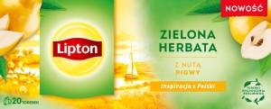 LIPTON HERBATA ZIELONA Z NUTĄ PIGWY 20 TOREBEK