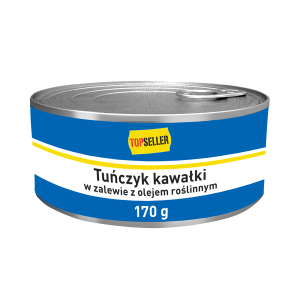 TOPSELLER TUŃCZYK KAWAŁKI W ZALEWIE Z OLEJEM ROŚLINNYM 170G