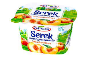 PIĄTNICA SEREK HOMOGENIZOWANY BRZOSKWINIA 150G