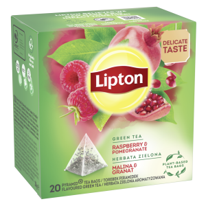 LIPTON HERBATA ZIELONA MALINA-GRANAT 20 TOREBEK