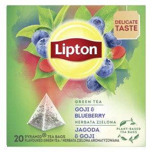 LIPTON HERBATA ZIELONA JAGODA-GOJI 20 TOREBEK
