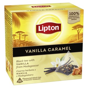 LIPTON HERBATA CZARNA VANILLA CARAMEL 20 TOREBEK