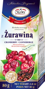 MALWA HERBATA SUSZ ŻURAWINA 80G