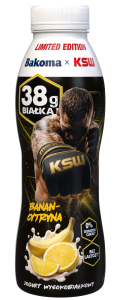BAKOMA JOGURT PITNY WYSOKOBIAŁKOWY BANAN-CYTRYNA 380G