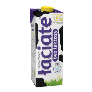 ( +6SZT) ŁACIATE MLEKO BEZ LAKTOZY 1,5% 1L 