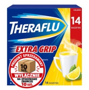 Theraflu Extra Grip 650 mg + 10 mg + 20 mg, proszek do sporządzania roztworu doustnego, 14 saszetek SUP-G