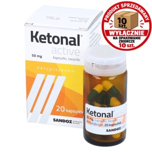 Ketonal Active 50 mg, 20 kapsułek twardych SUP-G