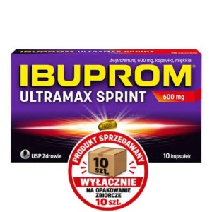 Ibuprom Ultramax Sprint 600 mg, 10 kapsułek SUP-G