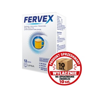 Fervex 500 mg + 200 mg + 25 mg, granulat do sporządzania roztworu doustnego, 12 saszetek SUP-G