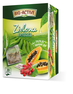 BIG-ACTIVE HERBATA ZIELONA PAPAJA/JAGODY GOJI 20TB
