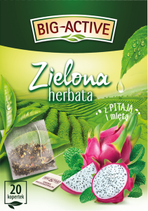 BIG-ACTIVE HERBATA ZIELONA Z PITAJĄ I MIĘTĄ 20 TB