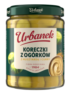 URBANEK KORECZKI Z OGÓRKÓW Z CURRY I MUSZTARDĄ 500G