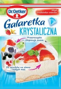 DR. OETKER GALARETKA KRYSTALICZNA TRUSKAWKA-WANILIA 72G