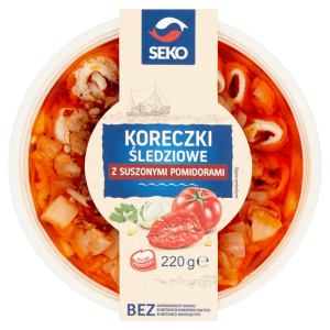 SEKO KORECZKI ŚLEDZIOWE Z POMIDORAMI 220G