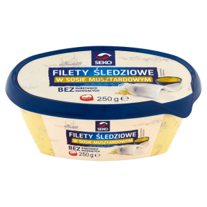 SEKO FILETY ŚLEDZIOWE W SOSIE MUSZTARDOWYM 250G