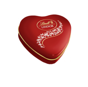 LINDT MILK LINDOR HEART TIN 50G
