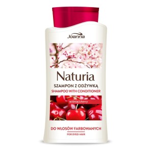 JOANNA NATURIA SZAMPON 2W1 DO WŁOSÓW FARBOWANYCH Z WIŚNIĄ 500ML