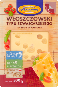 WŁOSZCZOWA SER WŁOSZCZOWSKI PLASTRY 500G