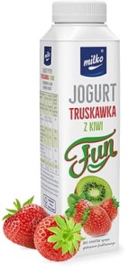 MLEKPOL JOGURT MILKO FUN TRUSKAWKA-KIWI 330ML