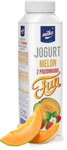MLEKPOL JOGURT MILKO FUN MELON-POZIOMKA 330ML