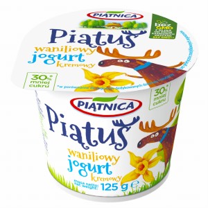 PIĄTNICA JOGURT PIĄTUŚ WANILIA 125G