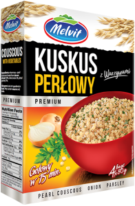 MELVIT KUSKUS PERŁOWY Z WARZYWAMI 4X80G