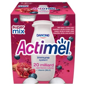 DANONE ACTIMEL GRANAT/JAGODA/MACA 4X100G