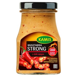 KAMIS MUSZTARDA STRONG Z CHILI CIĘTYM 185G